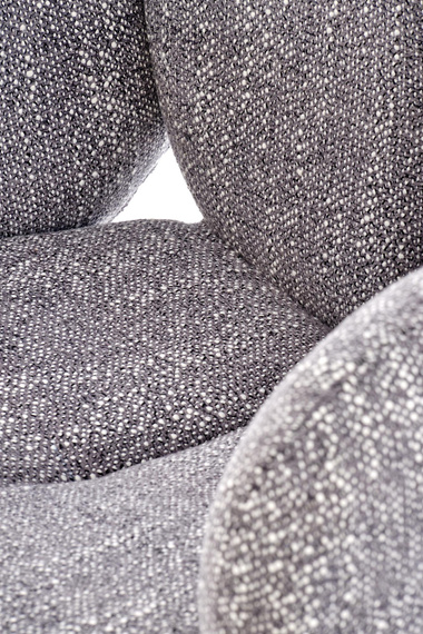 Krzesło do jadalni tapicerowane szare / czarne K568