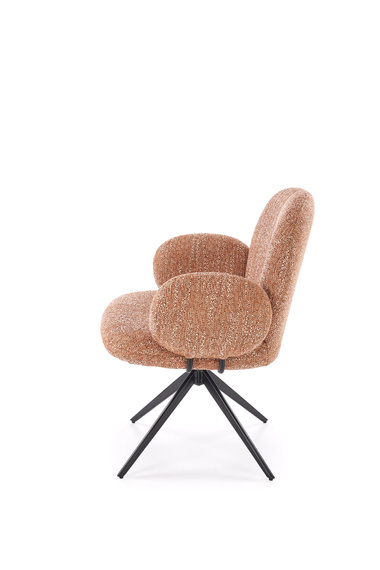 Krzesło do jadalni tapicerowane cynamonowa / czarne K568