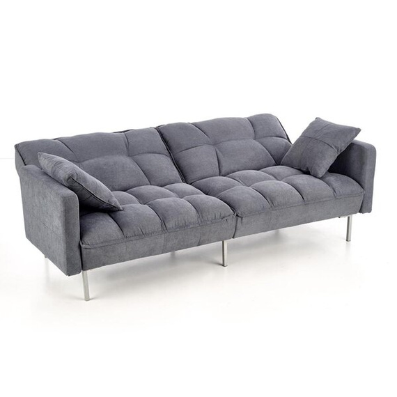 Sofa 2-osobowa rozkładana tapicerowana szara Roberto