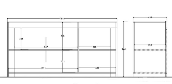 Komoda z drzwiami biała wysoki połysk 162 cm Amaretto