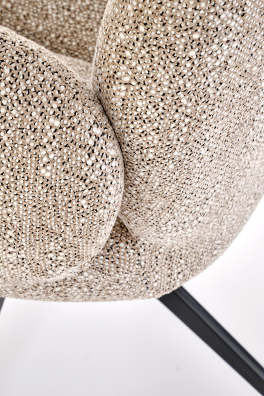 Krzesło do jadalni tapicerowane bezowe / czarne K568