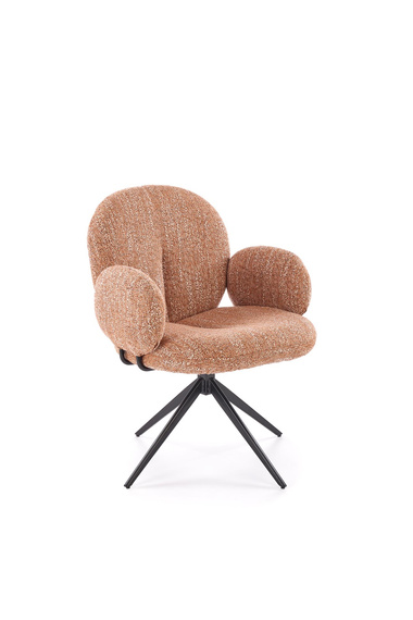 Krzesło do jadalni tapicerowane cynamonowa / czarne K568