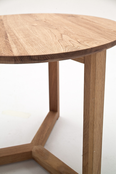 Zestaw 3 stolików kawowych drewnianych dąb sękaty mat 50 x 50 cm, 35 x 35 cm, 30 x 30 cm Loopi