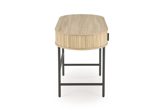 Biurko z drzwiami naturalne / czarne mat 120 cm B51