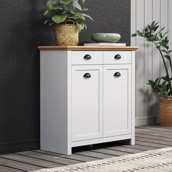 Komoda na buty Tosca, 91 x 41 x 95 cm, jasnoszary, dąb artisan