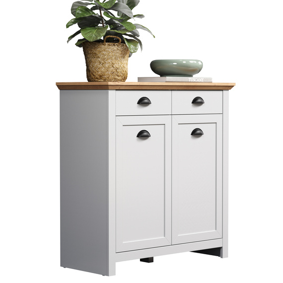 Komoda na buty Tosca, 91 x 41 x 95 cm, jasnoszary, dąb artisan