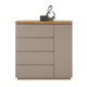 Komoda z szufladami i drzwiami beżowoszara / drewno akacjowe mat 100 cm Cavo