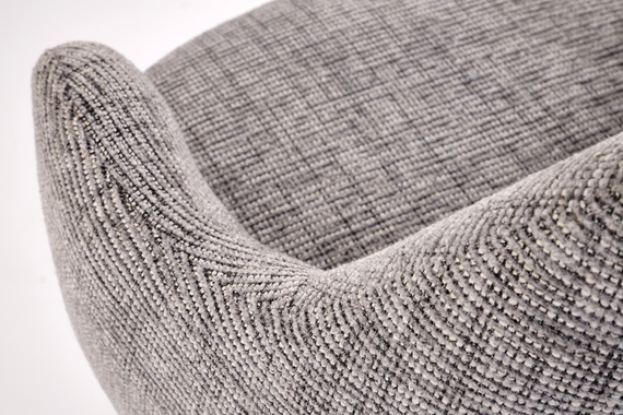 Krzesło obrotowe do jadalni tapicerowane szare K564