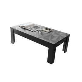 Stolik kawowy prostokątny antracyt połysk 122 x 65 cm Prestige
