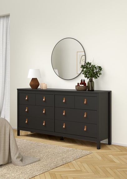 Komoda z szufladami czarna mat 159 cm Madrid