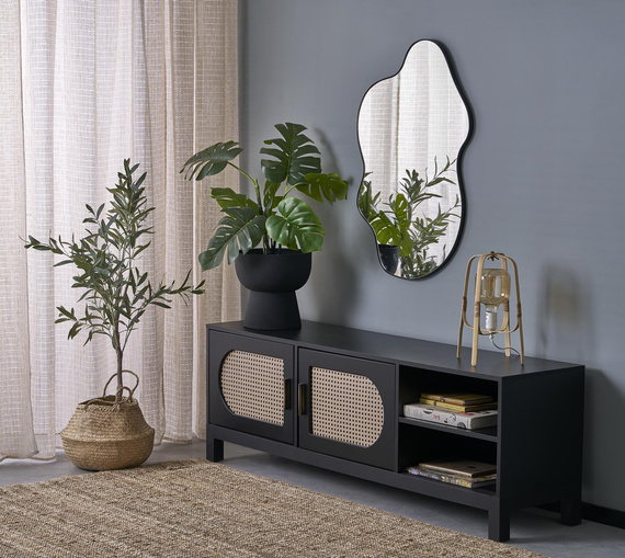 Lustro w ramie czarnej 56 x 90 cm Essent