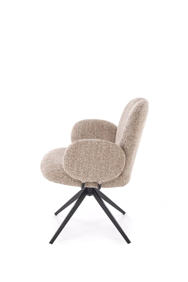 Krzesło do jadalni tapicerowane bezowe / czarne K568