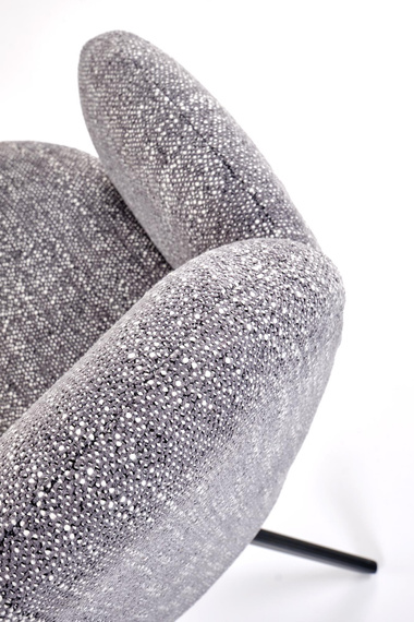 Krzesło do jadalni tapicerowane szare / czarne K568