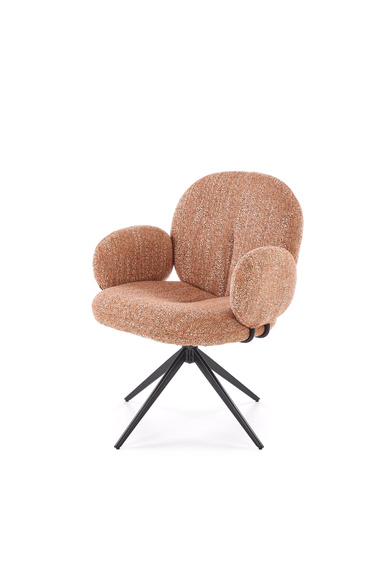 Krzesło do jadalni tapicerowane cynamonowa / czarne K568