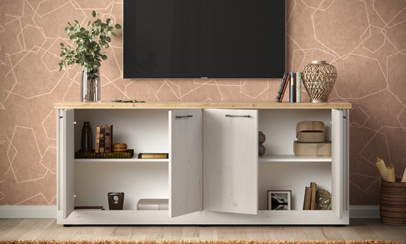 Komoda z drzwiami dąb Meringa/dąb Cadiz mat 211 cm Avina