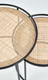 Zestaw 2 stolików kawowych okrągłych naturalny / czarny mat 51 cm, 41 cm Manado 2