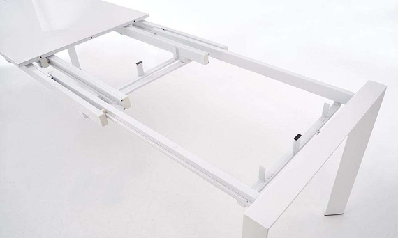 Stół rozkładany biały połysk 130 - 250 x 80 cm Stanford XL