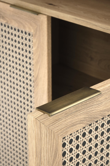 Regał do salonu dąb artisan / czarny mat 80 x 40 x 173 cm Borneo