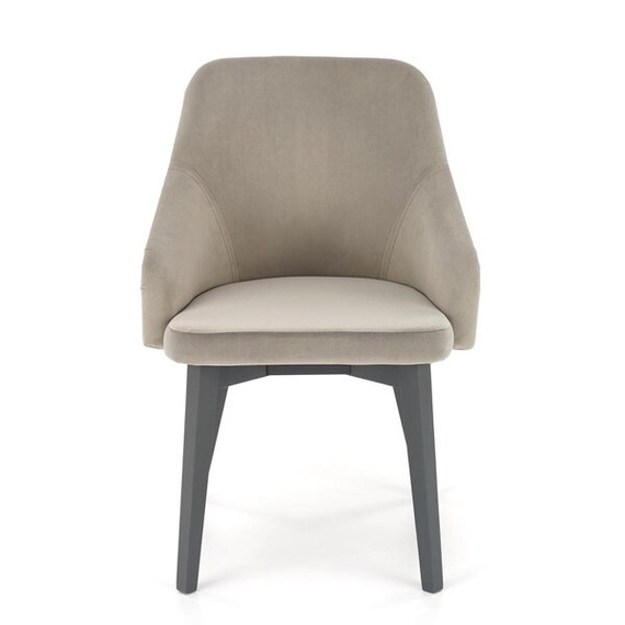 Krzesło do jadalni tapicerowane szare / grafitowe Toledo 2