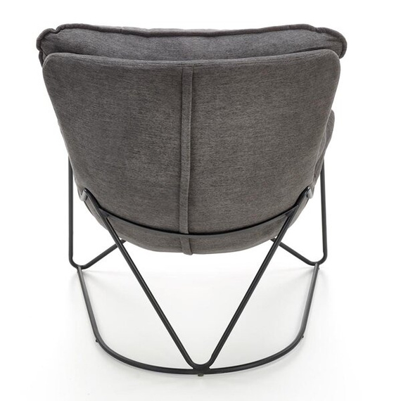 Fotel wypoczynkowy tapicerowany szary Volker