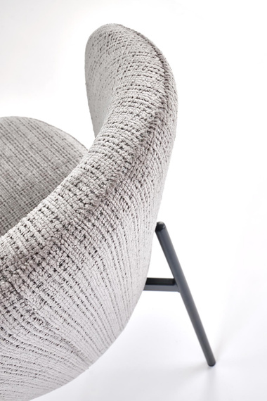 Krzesło do jadalni tapicerowane szare / czarne K590