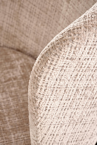 Krzesło do jadalni tapicerowane beżowe / czarne K590