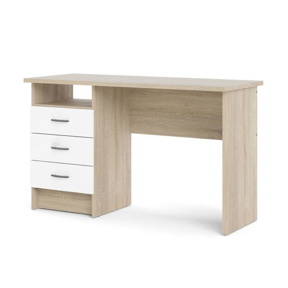 Biurko z szufladami dąb sonoma / białe mat 120 cm Function