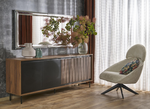 Lustro w ramie srebrnej  72 x 162 cm Abisso