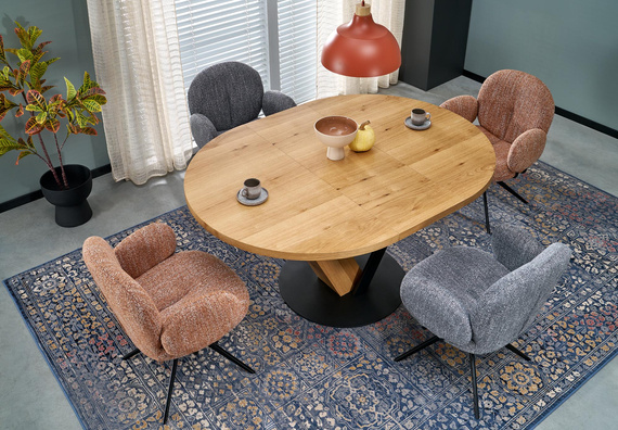 Krzesło do jadalni tapicerowane szare / czarne K568