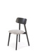 Krzesło do jadalni drewniane tapicerowane szare / czarne Hylo