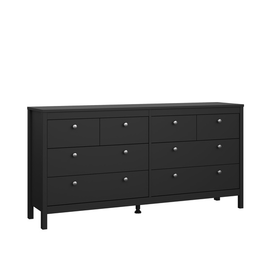 Komoda z szufladami czarna mat 159 cm Madrid