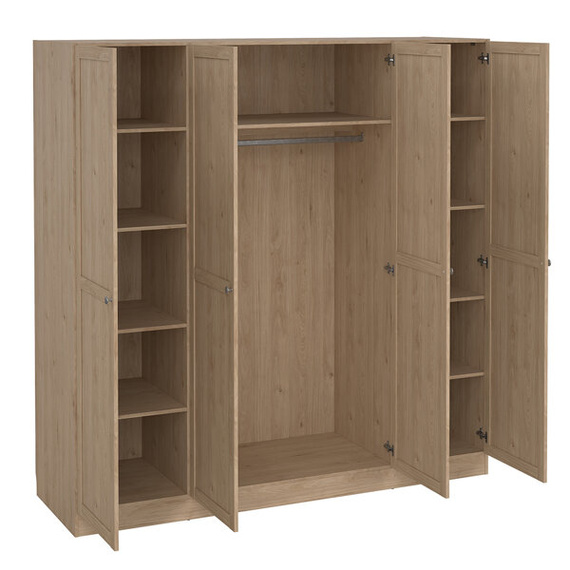 Szafa czterodrzwiowa jackson hickory mat 195 x 200 cm Billund