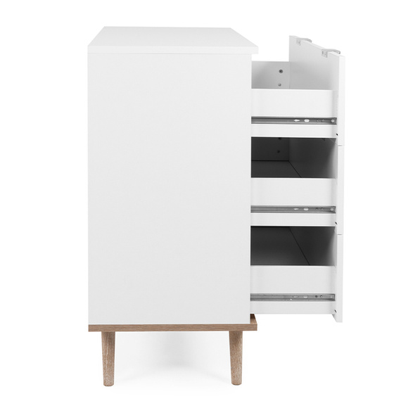 Komoda z szufladami biała / dąb sonoma mat 80 cm Göteborg