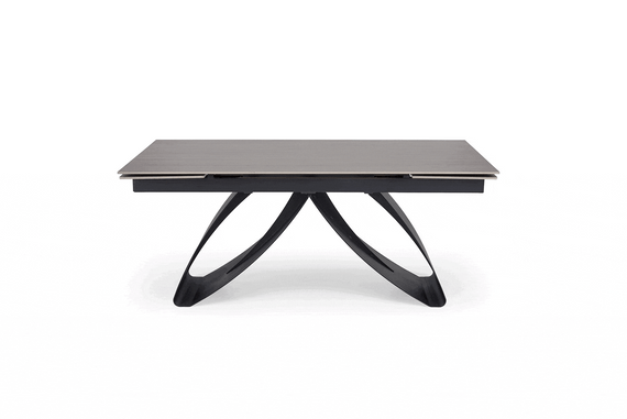 Stół rozkładany orzech / czarny mat 180 - 260 x 90 cm Hilario