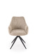 Krzesło obrotowe do jadalni tapicerowane beżowe K564