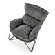 Fotel wypoczynkowy tapicerowany szary Volker