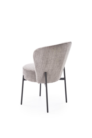 Krzesło do jadalni tapicerowane szare / czarne K590