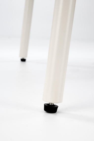 Krzesło do jadalni tapicerowane beżowe / białe K557