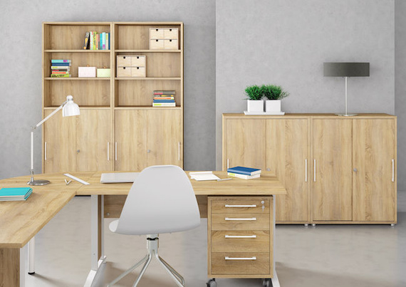 Kontenerek pod biurko dąb sonoma mat 48 x 49 x 68 cm Prima