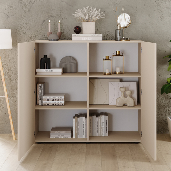 Komoda wysoka z drzwiami kaszmir mat 121 cm Corda