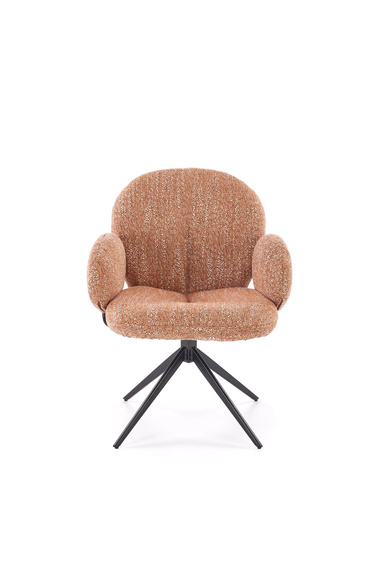 Krzesło do jadalni tapicerowane cynamonowa / czarne K568