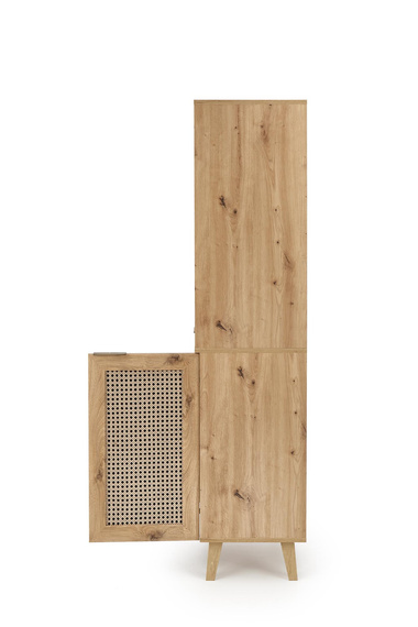 Regał do salonu dąb artisan / czarny mat 80 x 40 x 173 cm Borneo