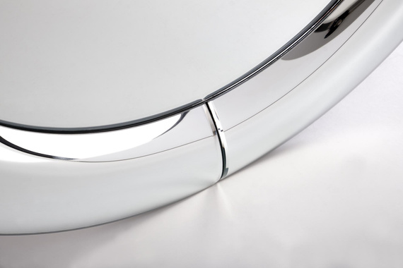 Lustro w ramie srebrnej 80 x 120 cm Ivory