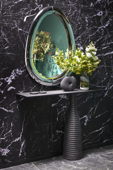 Lustro w ramie srebrnej 80 x 120 cm Ivory