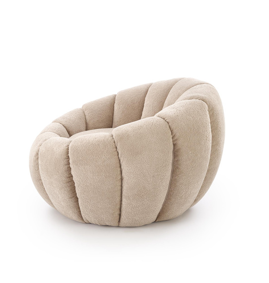 Fotel wypoczynkowy tapicerowany beżowy Gaspar 2