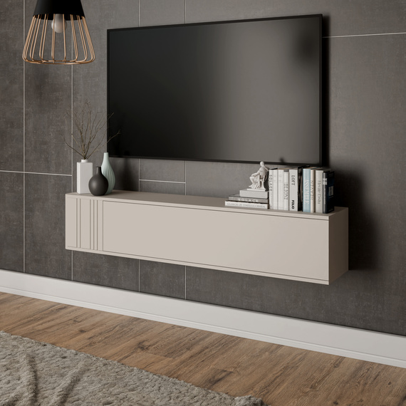 Szafka RTV wisząca kaszmir mat 150 cm Luvio