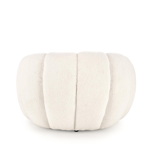 Fotel wypoczynkowy tapicerowany kremowy Gaspar