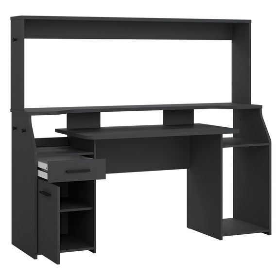 Biurko gamingowe Function Plus, 171 x 63 x 150 cm, szary mat