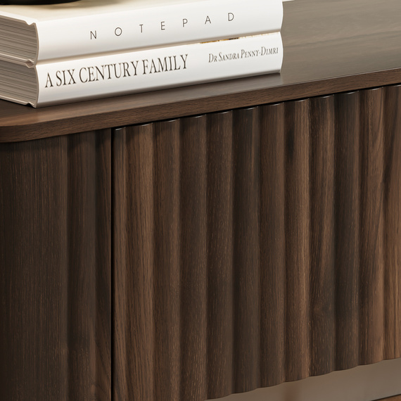 Komoda z drzwiami dąb barokowy ristretto 150 cm Aria