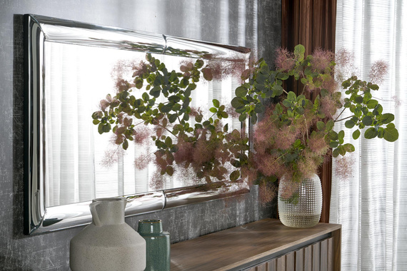 Lustro w ramie srebrnej  72 x 162 cm Abisso